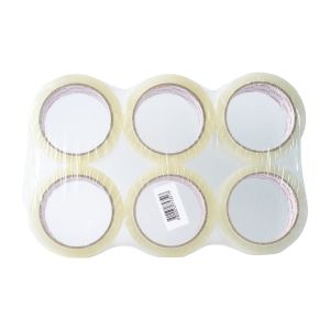 Office 1 Тиксо, акрилно, 48 mm x 60 m, безшумно, безцветно, 6 броя