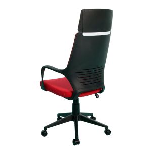 Директорски стол Force Black, текстил, Tilt механизъм, до 120 kg, червен