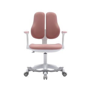 Детски стол RFG Ergo Cute White, текстил, до 100 kg, розов