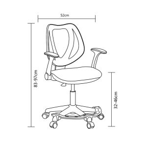 Детски стол RFG Sweety Black, меш, до 100 kg, зелен