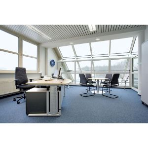 Ергономичен стол Interstuhl Goal 24/7, текстил, Synchronous механизъм, полиамидна основа, черен