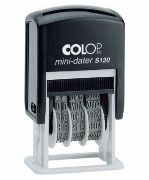 Датник правоъгълен Colop S120 10x25 mm черен