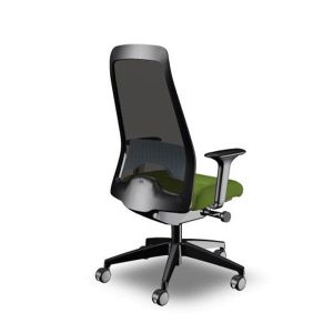 Ергономичен стол Interstuhl Every EV217, текстил, Synchronous механизъм, полиамидна основа, зелен