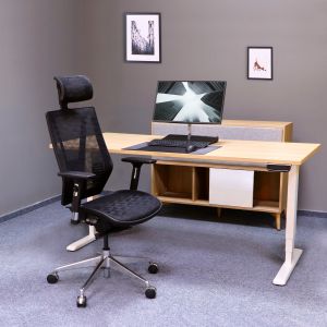 Ергономичен стол RFG TECH@LINE, Multi-function механизъм, до 250 kg, черен