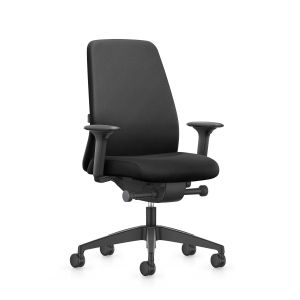 Ергономичен стол Interstuhl Every EV116, текстил, Synchronous механизъм, полиамидна основа, черен