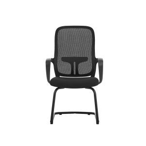 Посетителски стол RFG Mojito M, дамаска и меш, метална основа, до 120 kg, черен