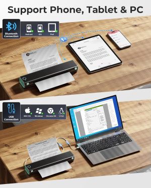 Phomemo Мобилен принтер M08F-BKG, A4