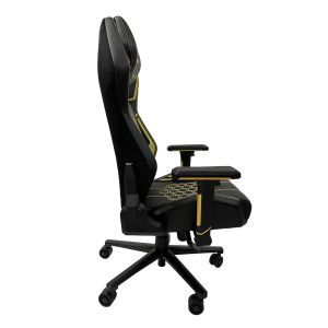 Геймърски стол RFG Game On, екокожа, Multi-function механизъм, метална основа, до 130 kg, черно-жълт