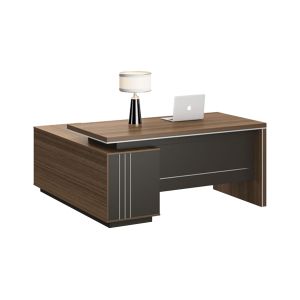 Бюро RFG Chicago, с шкаф, 1600 х 1600 х 750 mm, ПДЧ 25 mm, дъб Рейн и тъмносиво