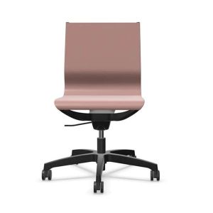 Ергономичен стол Rim Zero ZG 1351 White, меш, пластмасова основа, розов