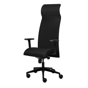 Ергономичен стол Tronhill Solium Executive, дамаска и меш, Synchronous механизъм, до 120 kg, черен