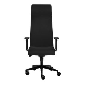 Ергономичен стол Tronhill Solium Executive, дамаска и меш, Synchronous механизъм, до 120 kg, черен