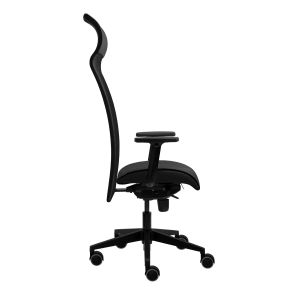 Ергономичен стол Tronhill Solium Executive, дамаска и меш, Synchronous механизъм, до 120 kg, черен