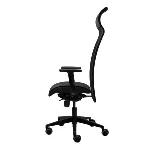 Ергономичен стол Tronhill Solium Executive, дамаска и меш, Synchronous механизъм, до 120 kg, черен