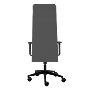 Ергономичен стол Tronhill Solium Executive, дамаска и меш, Synchronous механизъм, до 120 kg, тъмносив