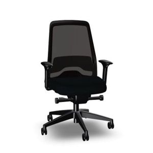 Ергономичен стол Interstuhl Every EV216, текстил, Synchronous механизъм, полиамидна основа, черен