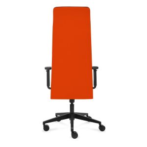 Ергономичен стол Tronhill Solium Executive, дамаска и меш, Synchronous механизъм, до 120 kg, оранжев