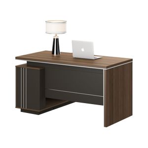 Бюро RFG Chicago, с шкаф, 1400 х 1400 х 750 mm, ПДЧ 25 mm, дъб Рейн и тъмносиво