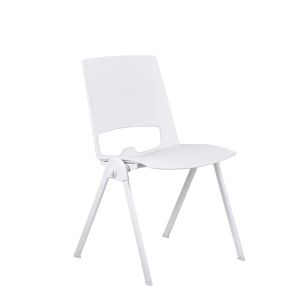 Посетителски стол RFG Sweet White, полипропилен, до 120 kg, бял, 4 броя в комплект