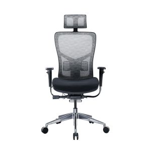 Ергономичен стол RFG TECH@PRO, Multi-function механизъм, до 250 kg, черна седалка, бяло-черна облегалка