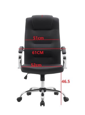 Директорски стол Slash, естествена кожа, Tilt механизъм, до 160 kg, черен