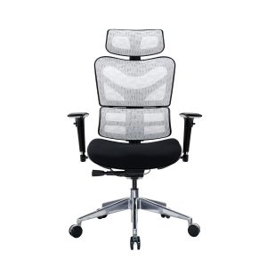 Ергономичен стол RFG TECH@GAMES, Multi-function механизъм, до 250 kg, черна седалка, бяло-черна облегалка