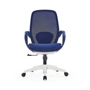 Офис стол RFG Egg W, дамаска и меш, полиамидна основа, до 130 kg, тъмносин