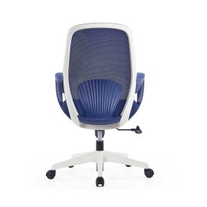 Офис стол RFG Egg W, дамаска и меш, полиамидна основа, до 130 kg, тъмносин