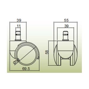 Комплект колелца RFG, 5 броя