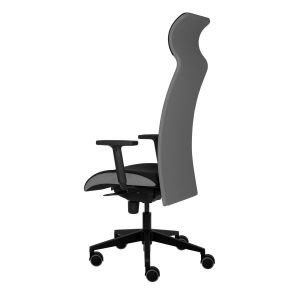 Ергономичен стол Tronhill Solium Executive, дамаска и меш, Synchronous механизъм, до 120 kg, светлосив