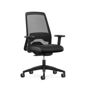 Ергономичен стол Interstuhl Every EV256, текстил, Autolift механизъм, полиамидна основа, черен