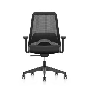 Ергономичен стол Interstuhl Every EV256, текстил, Autolift механизъм, полиамидна основа, черен