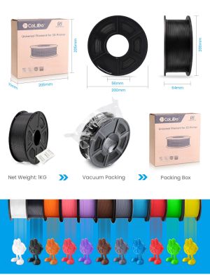 Филамент за 3D принтер, ABS, 1.75 mm, 1 kg, черен