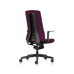 Ергономичен стол Interstuhl PU113, Smart-Spring механизъм, черно-лилав