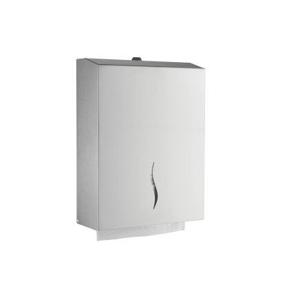 Диспенсър за кърпи за ръце Dayco, със Z-сгъвка, 27 х 10 х 21 cm, инокс, за 200 кърпи