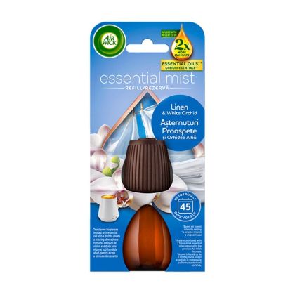 Пълнител за ароматизатор Air Wick Aroma Mist, нежност и бяла орхидея, 20 ml