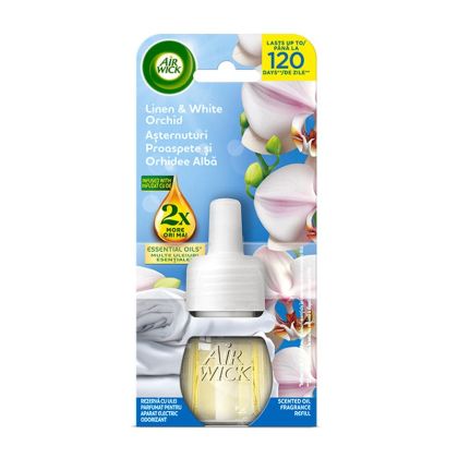 Пълнител за ароматизатор Air Wick Extra Oils, бяла орхидея, 19 ml