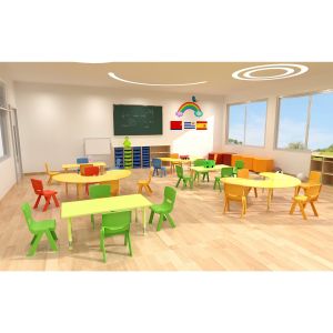 Детски стол RFG Chico, пластмасов, с облегалка, 41 х 35 х 62 cm, жълт