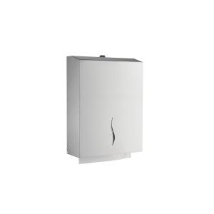 Диспенсър за кърпи за ръце Dayco, с V-сгъвка, 27 х 12 х 21 cm, инокс, за 300 кърпи